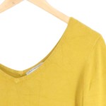Vorschaubild 3 von Damen Langarmshirt 3/4 Arm Gelb Gr. 36/S Basic Freizeit