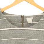 Vorschaubild 3 von Damen Langarmshirt Gr. 36/S Grau Gestreift Casual Preppy Baumwolle