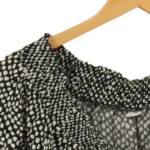 Vorschaubild 3 von Damen Bluse Gr. 32/XXS Schwarz Weiß Punkte Elegant Viskose 3/4-Arm