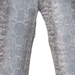 Vorschaubild 4 von Damen Skinny Jeans Gr. 34 Grau Tierdruck Animal-Print Baumwolle