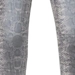Vorschaubild 5 von Damen Skinny Jeans Gr. 34 Grau Tierdruck Animal-Print Baumwolle