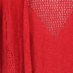 Vorschaubild 4 von Damen Strickjacke Rot Gr. 32/XS Casual Preppy Urban Lochmuster