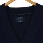 Vorschaubild 3 von Damen Pullunder Gr. 36/S Blau Casual Preppy Strick V-Ausschnitt