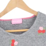 Vorschaubild 3 von Kinder Pullover M/L Grau Blumen Stickerei Casual