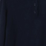Vorschaubild 4 von Damen Pullover Polokragen Gr. 42/XL Blau Baumwolle