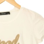 Vorschaubild 3 von Damen T-Shirt Gr. 32/XS Weiß Casual Schriftzug Good Vibes