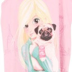 Vorschaubild 4 von Kinder Sommerkleid Gr. 128 Rosa Mädchen Mops Print Casual