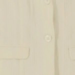 Vorschaubild 5 von Blazer Damen Gr. UNI Weiß Baumwolle Strukturmuster 3/4-Arm Knopf
