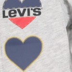 Vorschaubild 4 von LEVIS Kinder Langarmshirt Gr. 68 Grau mit Herzen Logo-Print Rüschen Casual