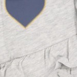 Vorschaubild 5 von LEVIS Kinder Langarmshirt Gr. 68 Grau mit Herzen Logo-Print Rüschen Casual
