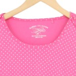 Vorschaubild 3 von T-Shirt Damen Gr. 38/M Rosa Punkte Kurzarm Baumwolle Casual