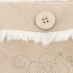 Vorschaubild 4 von Kinder Umhängetasche Beige Stoff Kunstfell Blumen Casual