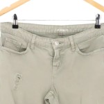 Vorschaubild 3 von Mom Jeans Damen Gr. 38/M Oliv Totenkopf Strass Casual