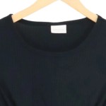 Vorschaubild 3 von Damen T-Shirt Schwarz Gr. 32/XS Rippstrick Kurzarm Basic
