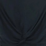 Vorschaubild 4 von Damen T-Shirt Schwarz Gr. 32/XS Rippstrick Kurzarm Basic