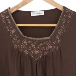 Vorschaubild 3 von Langarmshirt Damen 42/M Braun Casual Elegant Baumwolle