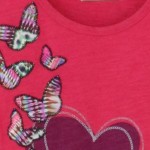 Vorschaubild 4 von T-Shirt Kinder Mädchen Gr. 68 Rosa Tiermotiv Grafik Stickerei