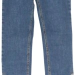 Vorschaubild 5 von Damen Jeans Straight Leg S W27/36 Blau mit Zierknöpfen Fransen
