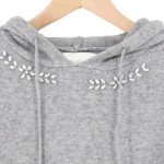 Vorschaubild 3 von Damen Kapuzenpullover Hoodie XS 32 Grau Pailletten Casual