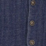 Vorschaubild 5 von Leichte Weste Gr. 68 Blau Melíert Casual Preppy Baumwolle