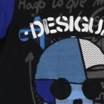 Vorschaubild 4 von Kinder T-Shirt Grafisch Totenkopf Schwarz Blau Gr. 110 Casual Modern