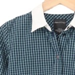 Vorschaubild 3 von MARC O POLO Damen Hemdbluse Gr. 34/XS Kariert Grün Blau Casual Baumwolle