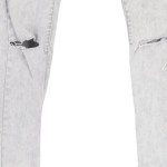 Vorschaubild 5 von Damen Destroyed Jeans Grau Gr. M W29/38 Casual Urban