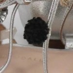 Vorschaubild 6 von Damen Ballerinas Silber Gr. 37 Spitze Knöchelriemen Blumen