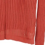 Vorschaubild 5 von Damen Pullover Rot Lochmuster Gr. 36/S Casual Strickpullover