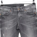 Vorschaubild 3 von Damen Jeans Wide Fit W24/32/XXS Schwarz Casual Reißverschluss-Details