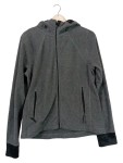 Vorschaubild 1 von Damen Fleecejacke Sport Kapuze Reißverschluss Grau Gr. 38 M