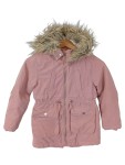 Vorschaubild 1 von Parka Jacke Kinder Gr. 128 Rosa mit Kapuze Kunstfell