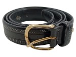 Vorschaubild 1 von Gürtel Herren Leder Schwarz Klassisch 3 cm Breite Größe 95