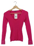Vorschaubild 1 von Damen Pullover Rippstrick Glitzer Pink Gr. 36 S Langarm Freizeit