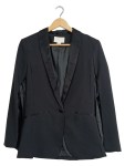 Vorschaubild 1 von Blazer Damen Business Schwarz Langarm Knopf Uni Gr. 34 XS