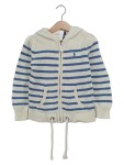 Vorschaubild 1 von Sweatjacke Kapuze gestreift weiß Baumwolle Gr. 122