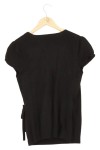 Vorschaubild 2 von Damen Wickelpullover Kurzarm Schwarz Einheitsgröße Elegant