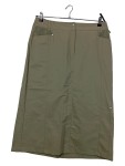 Vorschaubild 1 von Bleistiftrock Damen Maxirock Uni Grün Gr. 46 3XL Baumwolle Freizeit
