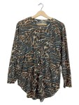 Vorschaubild 1 von Strickjacke Damen Langarm Knopfleiste Tierdruck Mehrfarbig Gr. 52