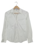 Vorschaubild 1 von Bluse Damen Weiß Klassisch Business Langarm Baumwolle Gr. 36 S