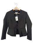 Vorschaubild 1 von Blazer Damen Elegant Strukturmuster Raffungen Schwarz Gr. 36 S Business