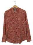 Vorschaubild 1 von Damen Hemdbluse Langarm Rot Tierdruck Gr. 36 S Freizeit Casual