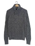 Vorschaubild 1 von Herren Pullunder Gr. 46 S Blau Meliert Baumwolle Casual Freizeit Knopf