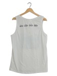 Vorschaubild 2 von Damen Top Gr. 48 Ärmellos Weiß Schriftzug Casual Baumwolle Mix Freizeit