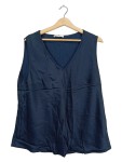 Vorschaubild 1 von Damen Top Ärmellos Viskose Blau Gr. 46 3XL Freizeit Uni