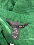 Vorschaubild 3 von Bluse Damen Kurzarm Knopfleiste Baumwolle Grün Gr. 40 L Casual