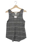 Vorschaubild 1 von Damen Top Ärmellos Schwarz Geometrisch Gr. 36 S Casual Freizeit
