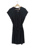 Vorschaubild 1 von Etuikleid Damen Business Midikleid Falten Schwarz Gr. 38 M