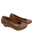 Vorschaubild 1 von Wedges Damen Keilpumps Leder Braun Gr. 38 Casual Alltag