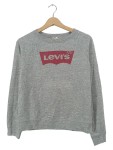 Vorschaubild 1 von Damen Sweatshirt Pullover Grau Logo Print Gr. 38 M Baumwolle
